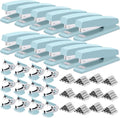 Deli Stapler, 12 Pack Staplers with 12000 Staples and 12 Staple Removers, Staplers for Desk, 25 Sheet Capacity, Blue