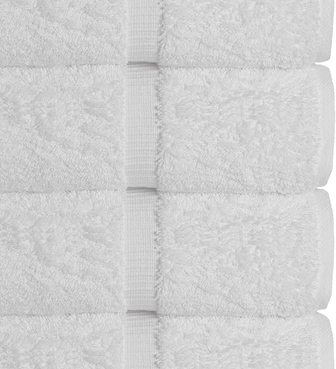 Chakir Turkish Linens, 100% Cotton Premium Quality Turkish Bath Sheets (35''x70'' Large Bath Sheet Towels - White)