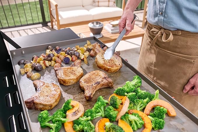 Cuisinart 24-Piece Griddle Tool Set with Storage Tote, Stainless Steel Flat Top Grill Accessories with Spatulas, Melting Dome, Smash Burger Press, Scraper & Tongs, Perfect for BBQ, Tailgates, Camping