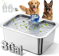 Stainless Steel Water Fountain for Large Dogs 3-Gallon Extra-Large Capacity Pet Water Dispenser Multi-Pet Compatible Drinking Bowl Easy to Clean Quiet Pump Design