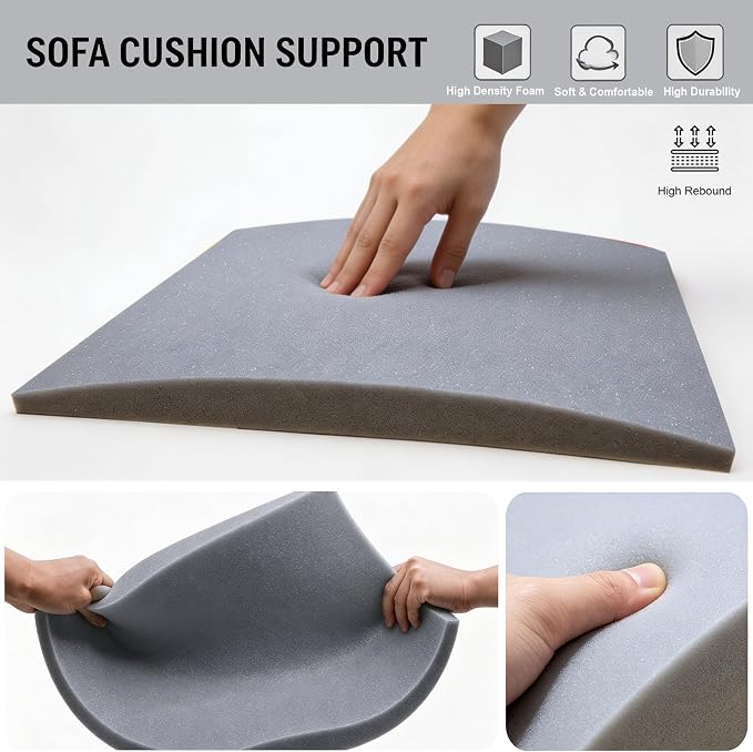 JMGBird 19.5x19.5 Inch Sofa Cushion Inserts Set of 4 - Sponge Pads Support for Collapsed Couch Cushions Restoration