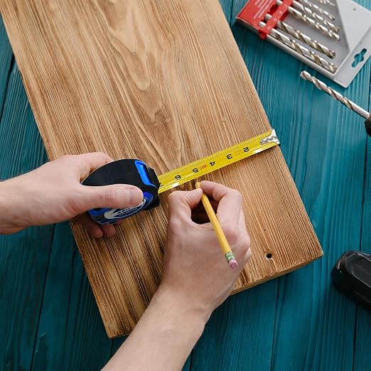 Tape Measure 25 ft, 10 Pack Bulk Tape Measure with Fractions 1/8 Easy Read Measuring Tape Retractable Steel Measuring Tape (25 ft x 1 in)