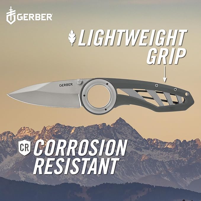 Gerber Remix EDC Folding Pocket Knife, 3" Fine Edge Blade, Survival, Gray | 3-inch fine edge blade, pocket clip for men, lightweight EDC, camping, survival, everyday carry