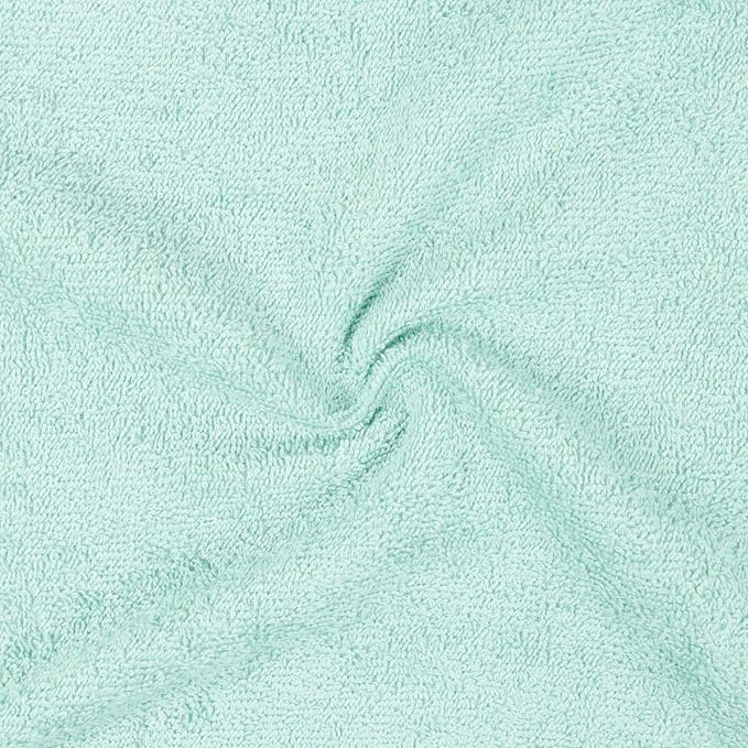 Amazon Basics Highly Absorbent, Soft & Durable 100% Cotton Washcloths for Bathroom, Body and Face, Lightweight, Fast Drying, 12 x 12 inches, Seafoam Green, Ice Blue, White, 24-Pack