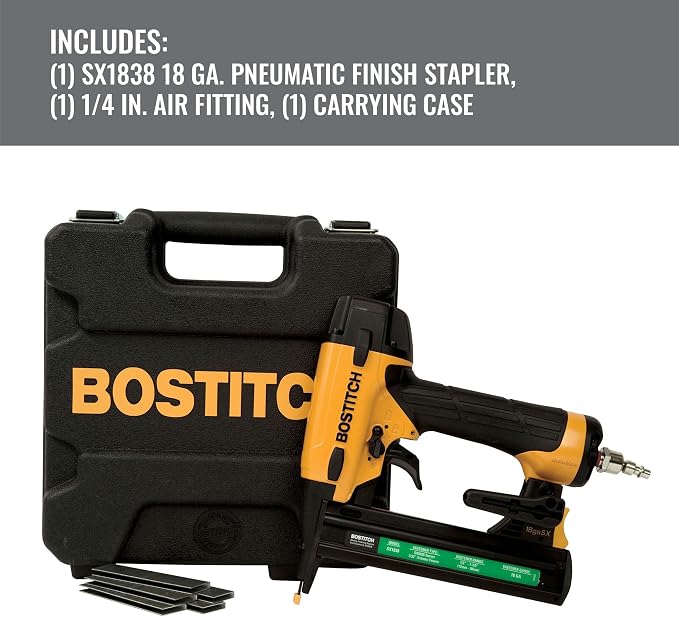 BOSTITCH 18 Gauge Narrow Crown Stapler Kit (SX1838K)
