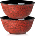 Hasense Ceramic Salad Bowl, 60 Ounces Large Serving Bowls, 8.5 Inch Soup Bowls Set of 2, Pasta Bowls for Ramen, Pho, Fruit, Housewarming, Wedding Gifts, Microwave Dishwasher Safe, Red