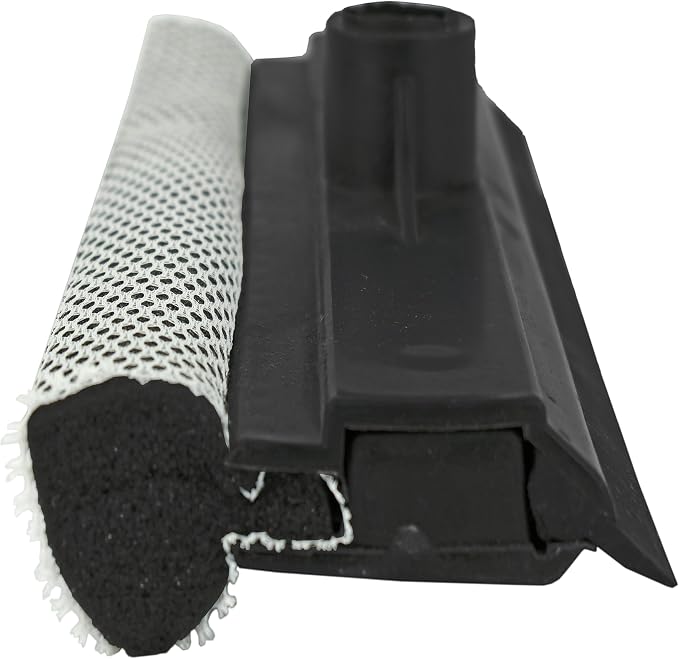 Set of 2 Black Duck Brand Window and Windshield Cleaning Sponge and Rubber Squeegee!