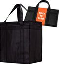 Insulated Food Bag, Portable Cooler Tote (Medium, Black, 1 Pack) | Thermal bag, For cold and hot food, Soft sided cooler, Heavy duty 3-layered tote, Grocery shopping, Beach or travel bag