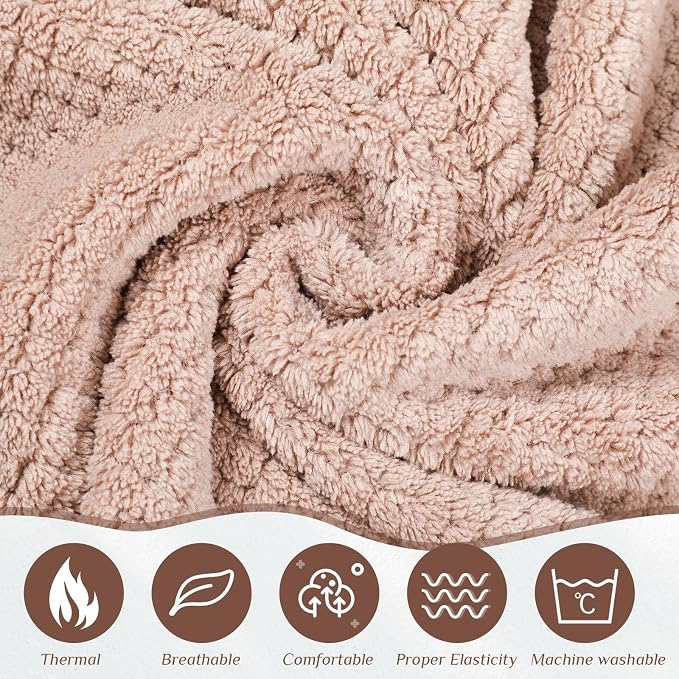 4 Pcs Towel Wrap for Women Waffle Spa Robe with Adjustable Closure Elastic Top Lightweight Wraps for Bath Shower