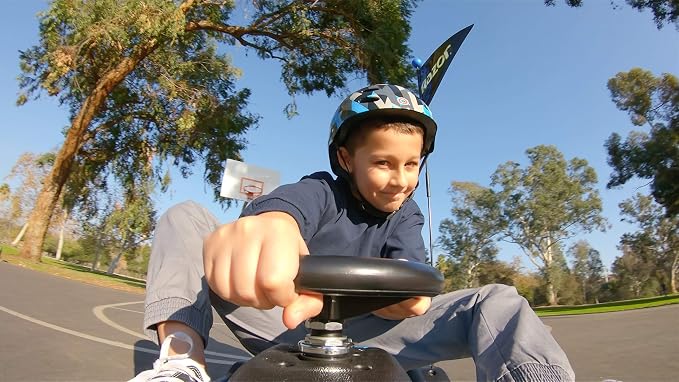 Razor Crazy Cart Shift Electric Go Kart for Kids Ages 6+ - 12V Drifting System, High/Low Speed Switch, Simplified Drifting, Riders up to 120 lbs, Black/Blue