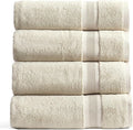 Springtree Home Luxury Bamboo Rayon Plush Bath Towel Set | 4-Pack | Beige | 35% Bamboo Rayon - 65% Zero Twist Cotton | Absorbent Quick-Dry Towels for Bathroom | Ultra Soft | OEKO-TEX Standard 100