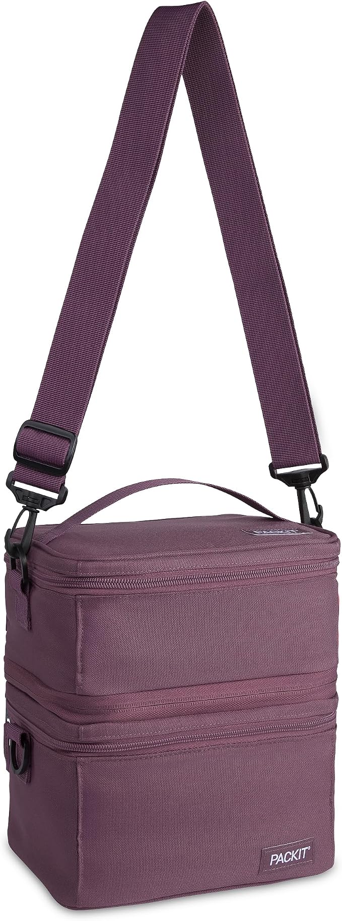 PackIt Freezable Mod 3-In-1 Lunch Box 4.5L Capacity, Plum | Built-in ice packs, EcoFreeze+ Technology, 3-in-1 use, Two compartments: freezable & insulated, Men and Women, Fresh lunches