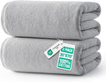 REDKISS 2 Piece Extra Large Bath Towels 35 x 70 Inches, Light Gray | 100% Cotton Oversized Bath sheets, Super Soft Highly Absorbent & Quick Dry Shower Towel for Bathroom, Pool, Spa, Gym