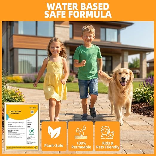 Rock Glue for Landscaping, 1 Gallon with Electric Sprayer | Ready-to-Use Mulch & Gravel Binder, Non-Toxic & Pet-Safe Mulch Glue for Landscaping, Clear-Drying Permeable for Pea Gravel