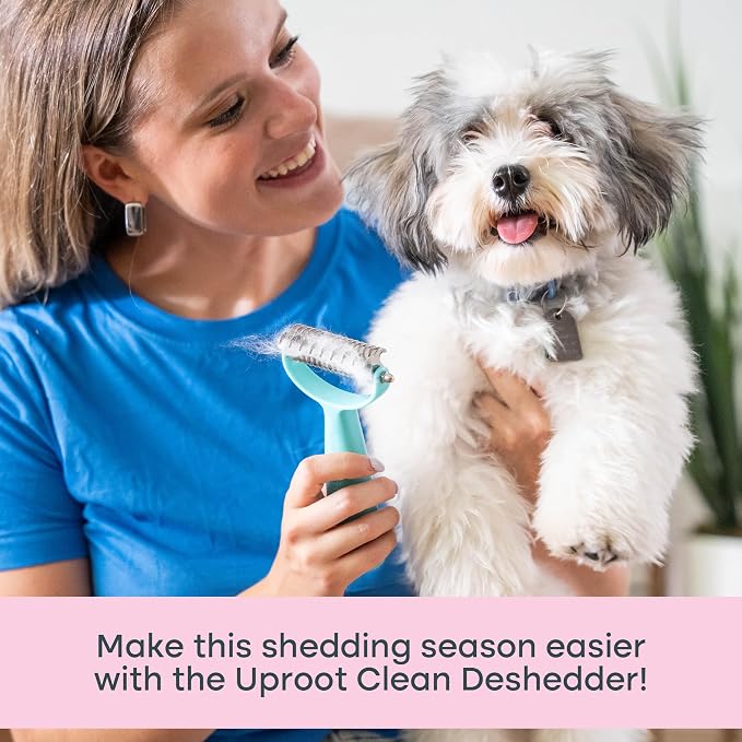 Uproot Clean Washing Machine Cleaner Tablets Ultra & Deshedder Brush Set: 40% Stronger Washer Machine Cleaning Tablets & Cat & Dog Brush for Shedding Set - No Loose Fur - No Messy Clothes
