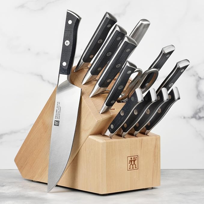 ZWILLING Spectrum 14-Piece Knife Block Set (Birchwood Block)