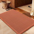 IM HOME Waffle Bath Mat Burnt Orange 36"x24", Boho Woven Modern Bath Mat Rugs, Absorbent Non Slip Bathroom Rugs, Soft Washable Bath Rugs with Tassels for Bedroom, Kitchen, Shower, Tub