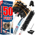 Sealegend 50 Feet Dryer Vent Cleaner Kit/Lint Remover/Fireplace Chimney Brushes/Upgraded Flexible Quick-Snap Brush with Drill Attachment for Easy to use/Cleaning Tools Use with or Without Power Drill