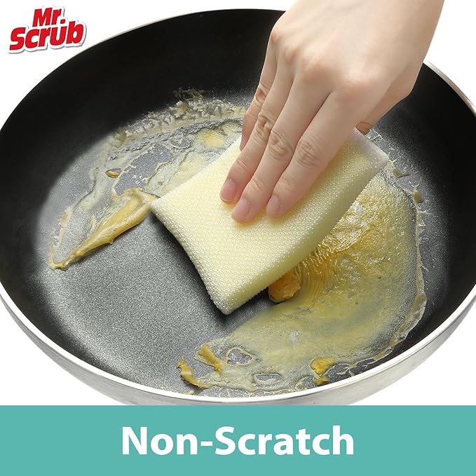 Sponges Kitchen Scrub Dish Sponge Scouring Pad, 24 Pads Cleaning Brush Dishwasher Soap Supplies, Dishwashing Dinnerware Towels Sink Pan Pot Cloth Rags Holder Bathroom Bathtub