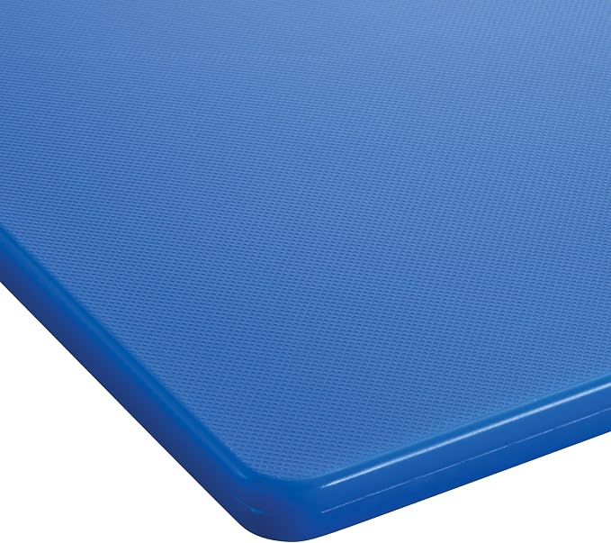 Winco 18" x 24" Blue Heavy-Duty Plastic Cutting Board, Medium (Set of 6) | Dishwasher safe, Stain resistant, HACCP approved, Great for Charcuterie, Cheese, Appetizers and Buffet Displays