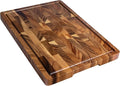 Walnut Wood Cutting Boards for Kitchen, End Grain Chopping Board | Charcuterie Board with Juice Groove & Handle, Butcher Block for Meal Prep & Serving with Gift Box, 16.5" x 11.6" x 0.8"