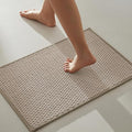 TYUU Bathroom Rugs Non Slip Washable, Super Absorbent Thin Bath Mat Small Quick Dry Low Pile Bathroom Rug, Beige 16"x24"