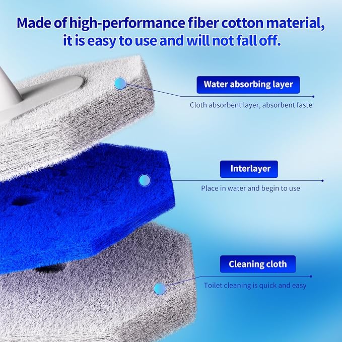 Disposable Toilet Brush,Toilet Bowl Cleaner,Wall Mounted Toilet Bowl Brush with 36 Refills for Deep Toilet Cleaning,Toilet Brush and Holder Set for Hygienic Bathroom Maintenance(White)