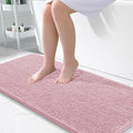 OLANLY Large Bathroom Rugs 45x27, Extra Soft Absorbent Chenille Bath Rugs, Rubber Backing Quick Dry, Machine Washable Bath Mats for Bathroom Floor, Tub and Shower, Home Decor Accessories, Dusty Rose
