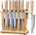 SYOKAMI 2026 Upgrade Knife Set 14 Japanese Style Kitchen Knife Set with Torii-Style Magnetic Block, Razor-Sharp High Carbon Stainless Steel Knives Set for Kitchen with Anti-Slip Handle, Ideal for Gift