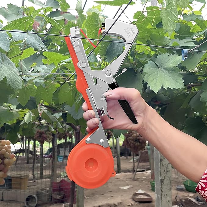 Plant Tying Machine Plant Tying Machine with Green Tape Plant Tying Tool Garden Tape Gun Plant Tying Machine Tool Grape Tying Machine Tomato Tying Machine Cucumber Tying Gun Tying Device