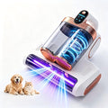 Cordless Mattress Vacuum, Rechargeable Handheld Dust Remover | Strong suction for bed, carpet, sofa, car. Portable for home & dormitory. Rechargeable battery. Lightweight. White.