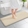 OLANLY Memory Foam Bathroom Runner Rug 59x20, Absorbent Long Bath Mat, Sand | Soft Quick Dry Bath Mat Rugs, Non-Slip, Machine Washable Mat for Bathroom Floor, Tub and Shower, Home Decor Accessories