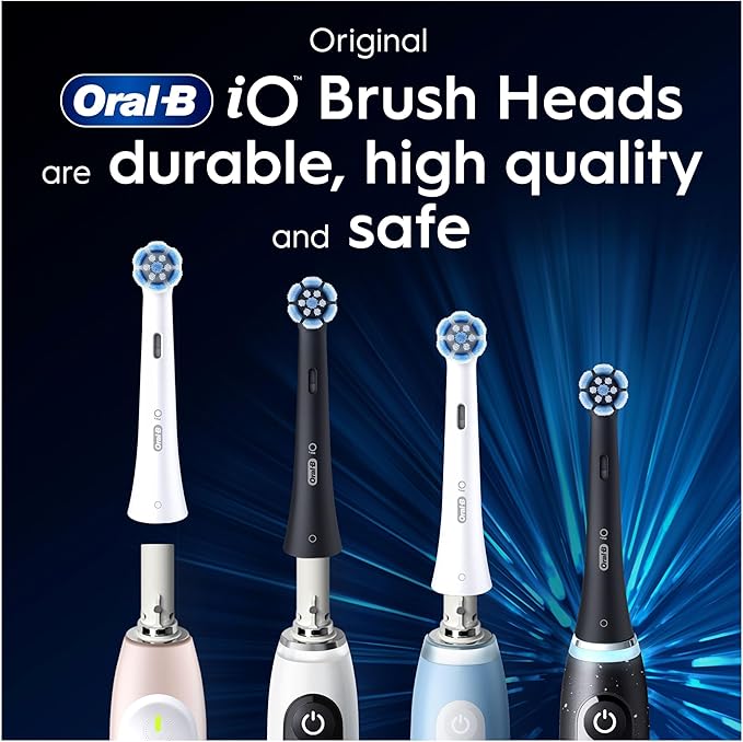 Oral-B iO Gentle Care Series, Genuine Replacement Round Brushes, Suitable for Sensitive Gums, 8