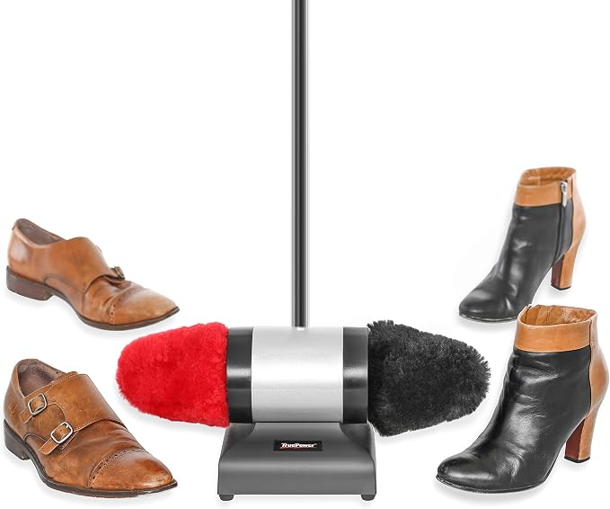 TruePower Electric Shoe Shine Polisher with Lamb Wool Buffers