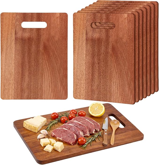 Vesici 18 Pack Laser Engraving Walnut Cutting Board Blanks, 14 x 11 Inch Walnut Cutting Boards with Handles, Bulk Craft Boards for Wood Burning, Custom Engraving Gifts