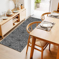 Hallway Runner Rug 2'x6', Grey Halloween Washable Bathroom Area Rugs for Kitchen Bedroom Laundry, Black Spiders Net Classic Gingham Non Slip Door Mat Indoor Entrance Floor Throw Bedsides Carpet