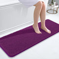 OLANLY Bathroom Runner Rugs 47x17, Extra Soft Absorbent Chenille Bath Rugs, Rubber Backing Quick Dry, Machine Washable Long Bath Mats for Bathroom Floor, Tub and Shower, Home Decor Accessories, Purple