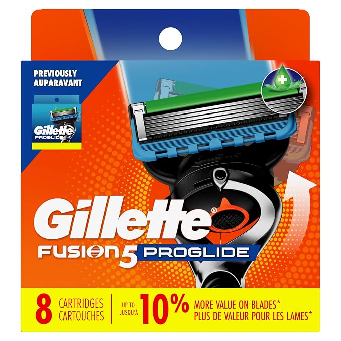 Gillette ProGlide Razor Refills for Men, 8 Razor Blade Refills