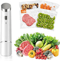Portable Vacuum Sealer for Food, 10 Reusable Sealer Bags with 60kPa Powerful Handheld Vacuum Sealer Machine, Seal Meal Saver, Cordless Compact Food Sealer for Freezer, Microwave