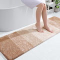 OLANLY Bathroom Runner Rugs Mat 59x17, Extra Soft Absorbent Microfiber Bath Rugs, Rubber Backing, Quick Dry, Washable Long Bath Mats for Bathroom Floor, Tub and Shower, Home Decor Accessories, Beige