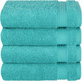 Cotton Paradise 100% Cotton Turkish Hand Towels, 4 Piece, Turquoise Blue