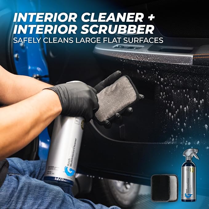 The Rag Company - Complete Interior Kit - Includes Glass & Car Interior Cleaners, Brushes, Rags, Buttersoft Cloths, Glass Towels, Scrubbers - 24 Item Set