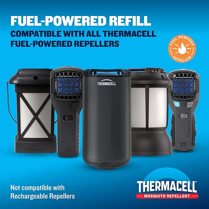 Thermacell Fuel-ZoneGuard Mosquito Repellent Refill; 15-Foot Zone of Scientifically Proven Outdoor Protection; Fuel-Powered; Patio Shield; 300-Hr Refill; Bug Spray Alternative; Scent Free; DEET-Free