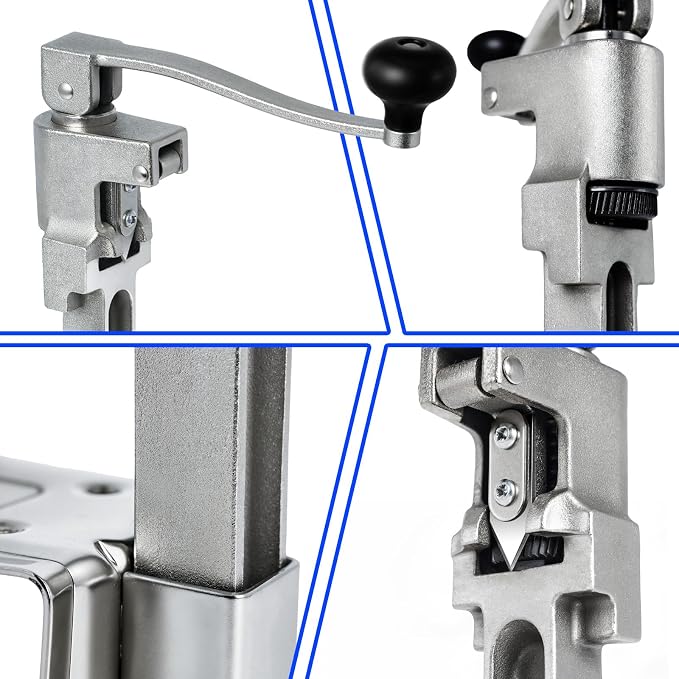 Commercial Can Opener Heavy Duty, 20" Stainless Steel Table Mounted Opener for #10 Cans up to 11" Tall, Professional Industrial Kitchen Tool with Cast Steel Base and Stainless Blade