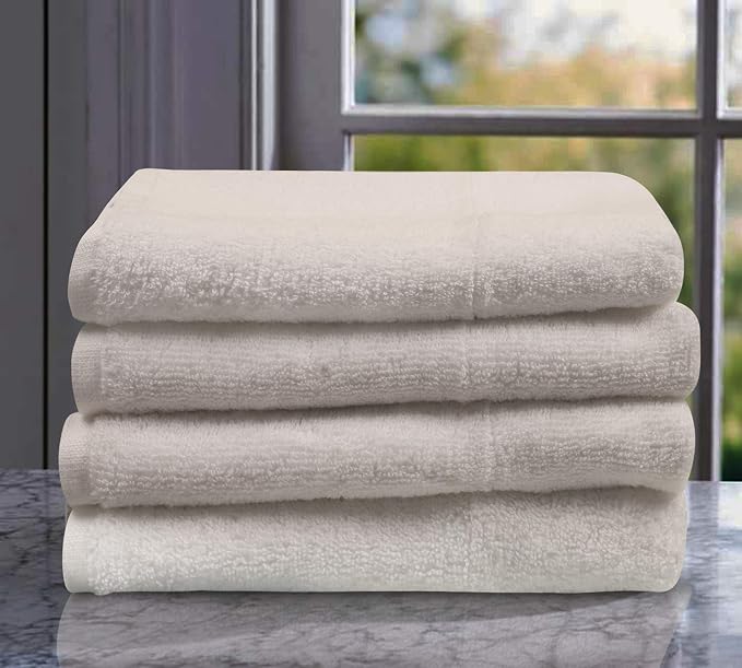 Urban Villa KitchenTowels Dual Purpose Terry Kitchen Towels White Color Set of 4 Dish Towel for Kitchen 100% Cotton Size 17X27 Inches Highly Absorbent KitchenTowels with Hanging Loop
