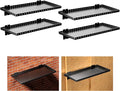 Garage Wall Shelving 4-Pack, 24"x12" Wall Mounted Shelves, Heavy Duty Shelves for Garage Storage, Holds Up to 100 lbs, Black