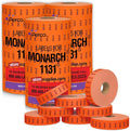 Pricing Labels for Monarch 1131 Sale Fluorescent Red - 60,000 Labels w/ 24 Rolls Value Pack, 3 Sleeves - Made in USA
