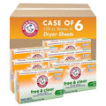 Arm & Hammer Dryer Sheets Professional, Free and Clear, Box of 100 Sheets, (Case of 6)