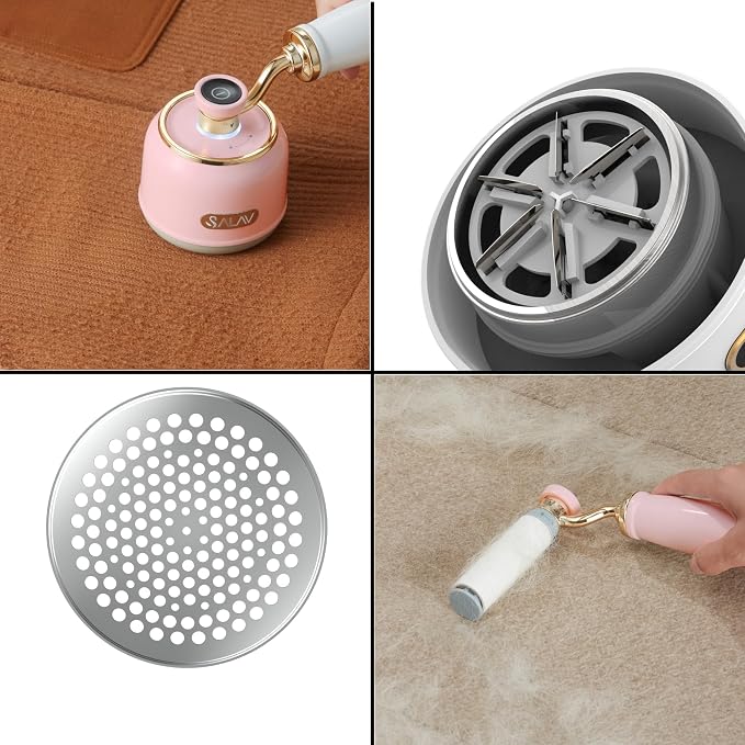 SALAV Retro Edition 2-in-1 Rechargeable Fabric Shaver & Lint Roller