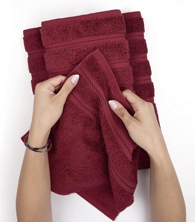 American Soft Linen 100% Cotton Luxury Turkish Towels, 6 Piece Towel Set | Soft Absorbent Quick Dry OEKO Tex Standard 100 Certificated Durable Machine Washable Breathable Premium Hotel Quality